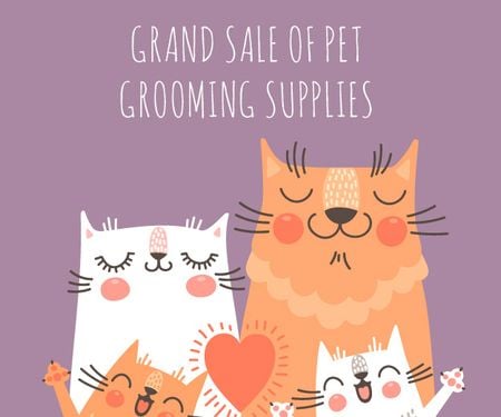Grand sale of pet grooming supplies Medium Rectangle Šablona návrhu