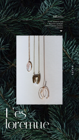 Designvorlage Accessories Offer Pendants and Necklaces für Instagram Video Story