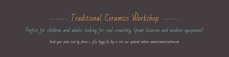 Traditional Ceramics Workshop Announcement Twitter Modelo de Design