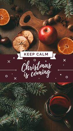 Cooking Christmas mulled wine Instagram Story Modelo de Design