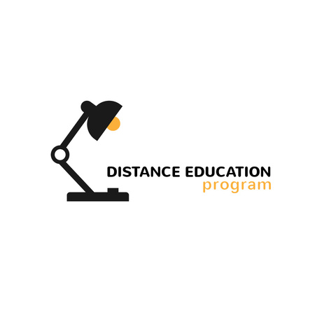 Education Program with Lamp Icon Logo Design Template