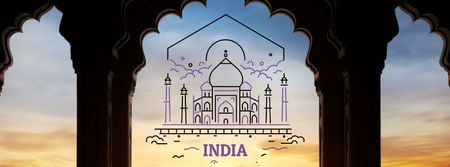 Szablon projektu India famous travelling spots Facebook Video cover