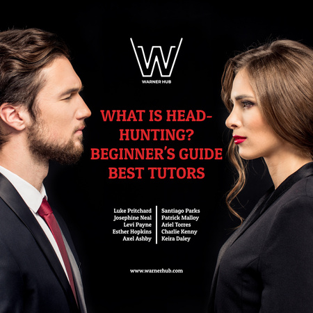 Headhunting guide event with Man and Woman Instagram Design Template