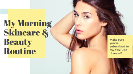 Template di design Beauty routine guide with Attractive Woman FB event cover