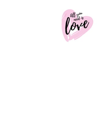 Template di design Citation about Love with Pink Heart T-Shirt