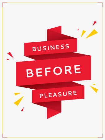 Platilla de diseño Business Quote on Red Ribbon Poster US
