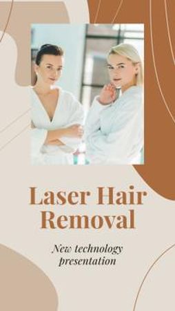 Laser Hair Removal procedure overview Mobile Presentationデザインテンプレート