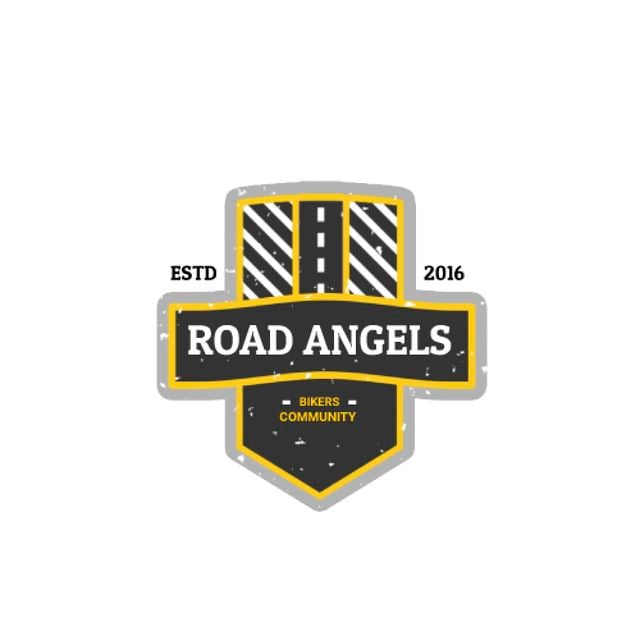Bikers Community with Road Symbol Animated Logoデザインテンプレート