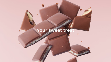 Tatlı çikolata parçaları Youtube Tasarım Şablonu