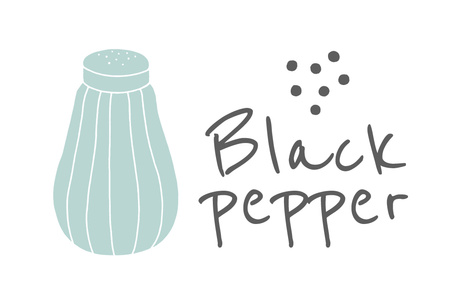 Black Pepper brand promotion Label Πρότυπο σχεδίασης