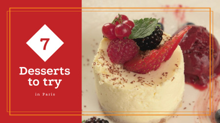Plantilla de diseño de Bakery Promotion Sweet Cake with Berries Full HD video 