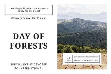 Special Event devoted to International Day of Forests Gift Certificate tervezősablon