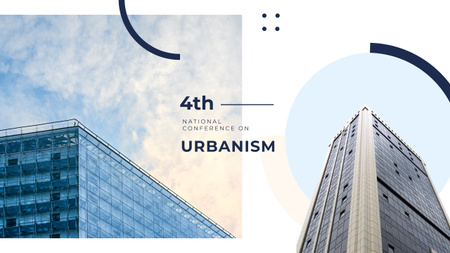 Urbanistická konferenční reklama s moderními mrakodrapy Youtube Šablona návrhu