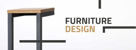 Plantilla de diseño de Furniture Design Offer with Modern Chair Facebook cover 