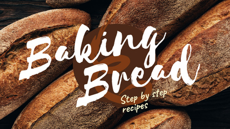 Plantilla de diseño de Baking Recipe Fresh Bread Loaves Youtube Thumbnail 