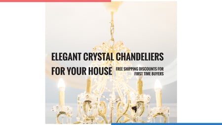 Platilla de diseño Elegant Crystal Chandelier Ad in White Youtube