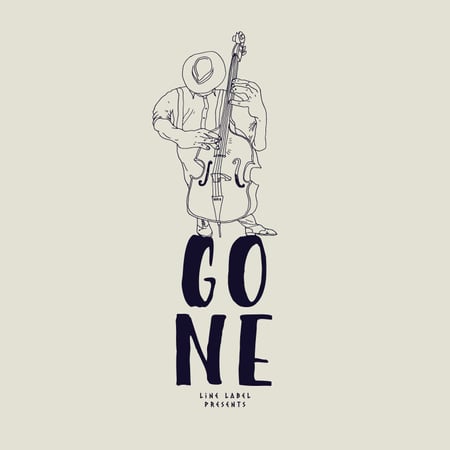 Template di design Musician playing Jazz on Double Bass Album Cover