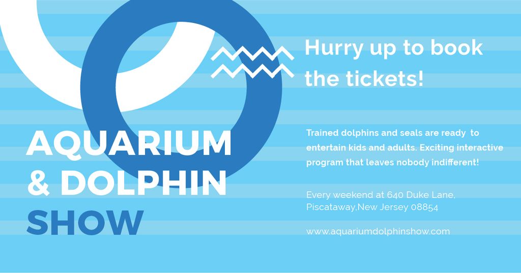 Aquarium and Dolphin show Announcement Facebook AD – шаблон для дизайна