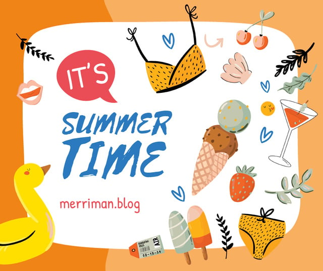 Template di design Summer clothes and food Facebook