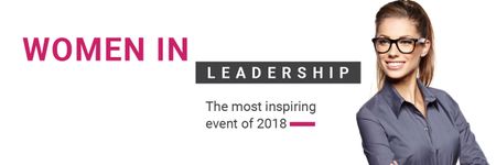 Women in Leadership event Email header Modelo de Design
