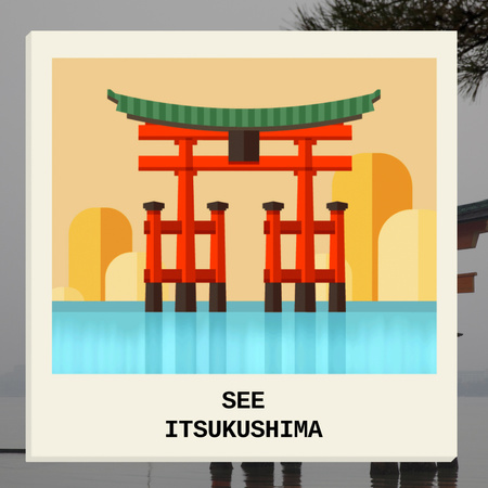 Designvorlage Itsukushima travelling Tour Offer für Animated Post