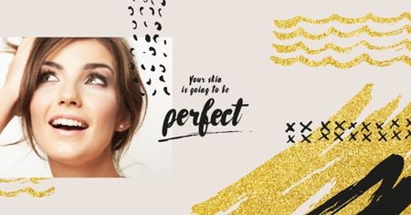 Young attractive woman Facebook AD – шаблон для дизайну