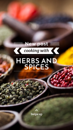 Tips for using Spices with peppers Instagram Story Šablona návrhu