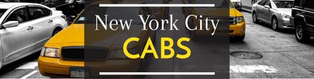 New York city cabs Twitterデザインテンプレート