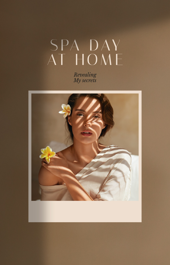 Woman on Spa day at home IGTV Cover Design Template