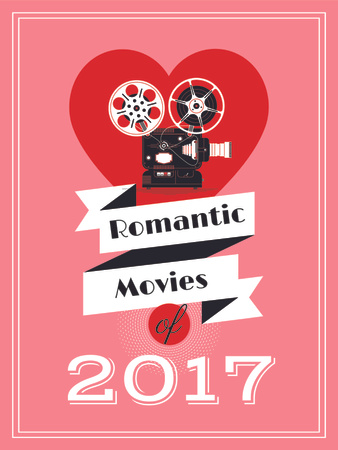 Designvorlage Romantic movies poster für Poster US