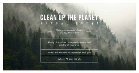 Clean up the Planet Annual event Facebook AD Modelo de Design
