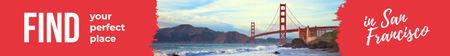 San Francisco Scenic Bridge View Leaderboard – шаблон для дизайна