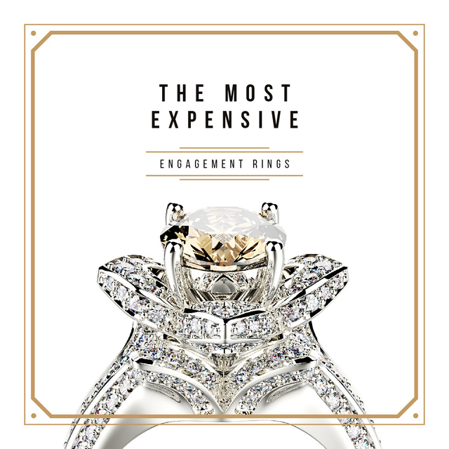 Precious ring with gem stone Instagram – шаблон для дизайна