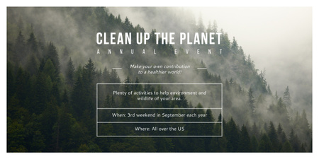Template di design Ecological Event Foggy Forest View Image