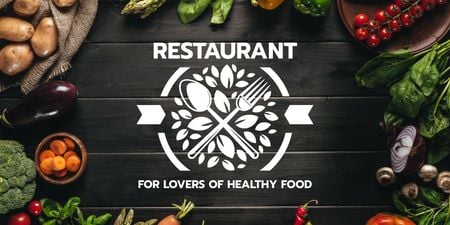 ravintola terveellisen ruoan ystäville Twitter Design Template