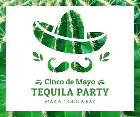 Cinco de Mayo tequila Party announcement Facebook tervezősablon