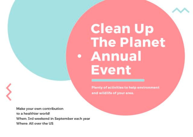 Ecological Event Simple Circles Frame Postcard – шаблон для дизайну