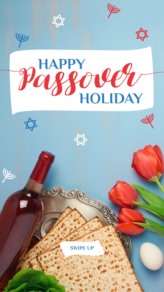 Modèle de visuel Happy Passover holiday Greeting - Instagram Story