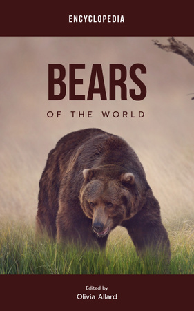 Ontwerpsjabloon van Book Cover van Wild Bear in Habitat