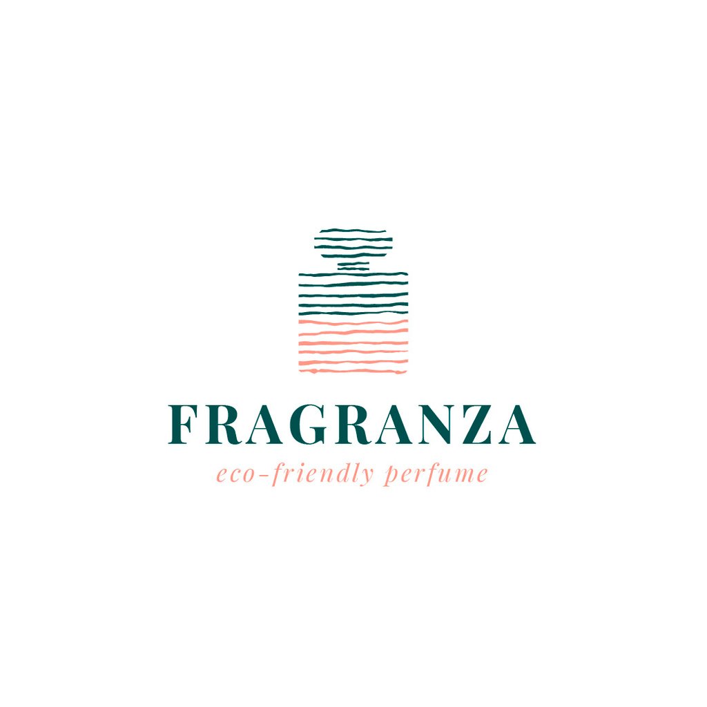 Plantilla de diseño de Perfume Ad with Fragrance Bottle Icon Logo 