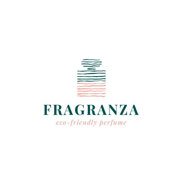 Platilla de diseño Perfume Ad with Fragrance Bottle Icon Logo