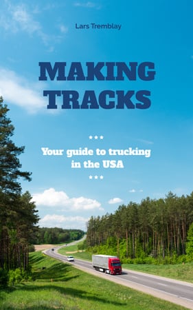 US Trekking Guide ajánlat gyönyörű tájjal Book Cover tervezősablon