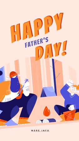 Father's Day Dad with Daughter by Campfire Instagram Video Story Šablona návrhu