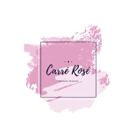 Template di design Canale di bellezza con sbavature in rosa Animated Logo