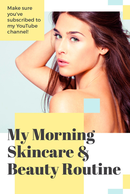 Plantilla de diseño de Skincare Routine Tips Woman with Glowing Skin Tumblr 