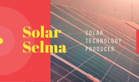 Szablon projektu Solar panels in rows Business card