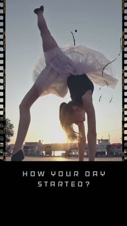 Platilla de diseño Ballerina dancing on city view TikTok Video