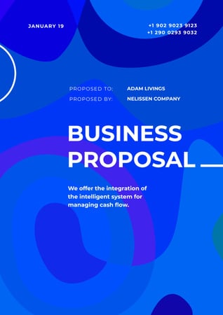 Business payment software managing offer Proposal Modelo de Design