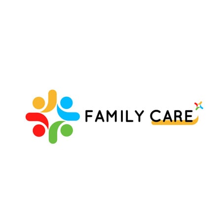 Designvorlage Family Care Concept with People in Circle für Logo