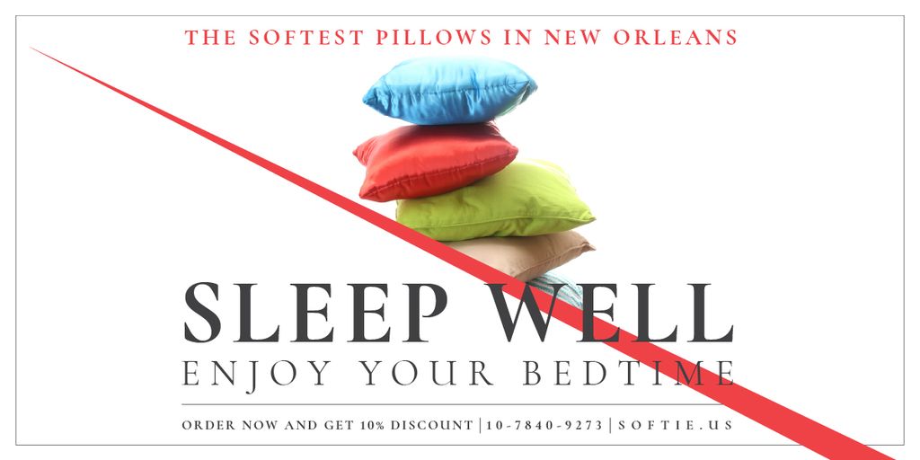 Soft Sleep Pillow Offer Image tervezősablon